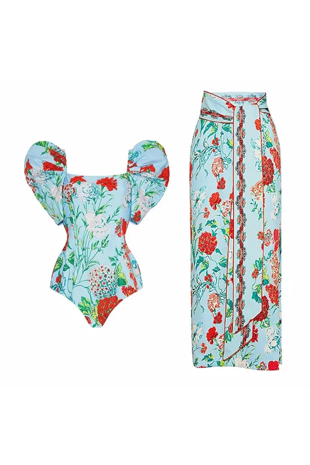 Bikini-Set im französischen Stil mit Spitzenbesatz und Bindebändern im modernen Stil