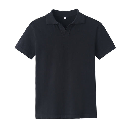 Polohemd mit knopfloser Front