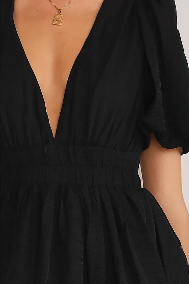 Erin Kurzes Kleid - Schwarz