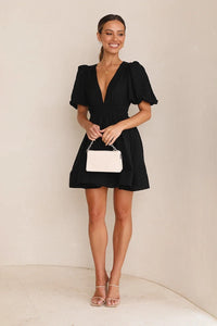 Erin Kurzes Kleid - Schwarz