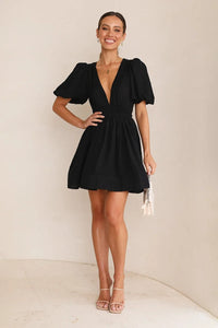 Erin Kurzes Kleid - Schwarz