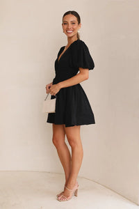 Erin Kurzes Kleid - Schwarz