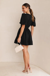 Erin Kurzes Kleid - Schwarz