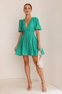 Erin Kurzes Kleid - Smaragd