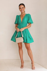 Erin Kurzes Kleid - Smaragd