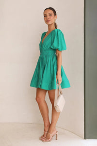 Erin Kurzes Kleid - Smaragd