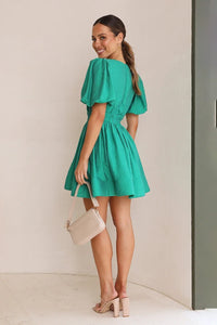 Erin Kurzes Kleid - Smaragd