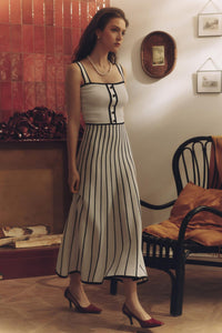 Pag Strick-Cami-Kleid in Midi-Länge