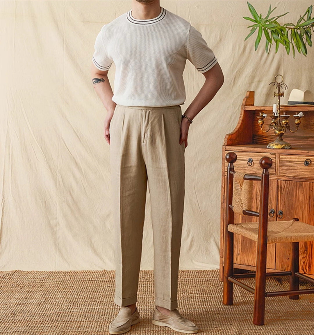 T-Shirt mit Häkelstruktur und kurzen Ärmeln