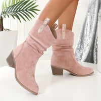 Vintage Western Cowboy Stiefeletten mit Quasten im modernen Stil