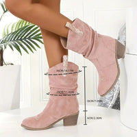 Vintage Western Cowboy Stiefeletten mit Quasten im modernen Stil