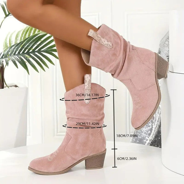 Vintage Western Cowboy Stiefeletten mit Quasten im modernen Stil
