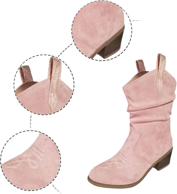 Vintage Western Cowboy Stiefeletten mit Quasten im modernen Stil
