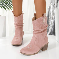 Vintage Western Cowboy Stiefeletten mit Quasten im modernen Stil