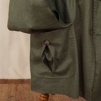 Jacke aus Leinen mit Safari-Details