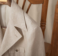 Jacke aus Leinen mit Safari-Details