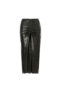 Schwarzer Badeanzug mit Pailletten-Applikation, Cut-out und glänzendem Finish im modernen Stil