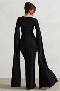 Queen's Cape - Kleid mit Schlitz im modernen Stil