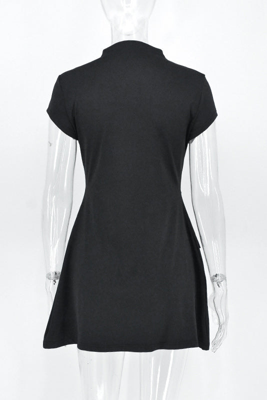 Thea Kurzes Kleid - Schwarz