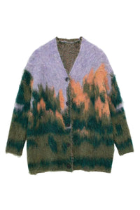 Kunstinspirierte Cardigan aus Strick