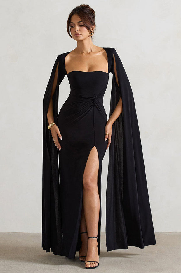 Queen's Cape - Kleid mit Schlitz im modernen Stil