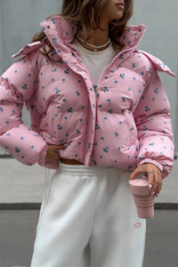 Steppjacke mit Blumenmuster im modernen Stil
