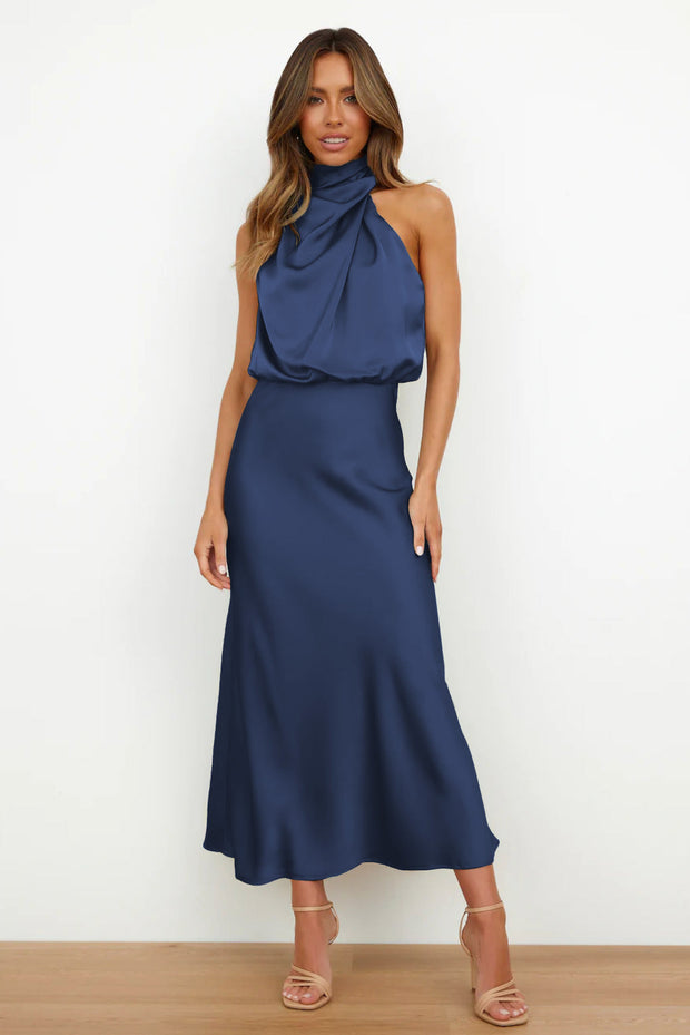 Esther Maxi Kleid - Blau im modernen Stil