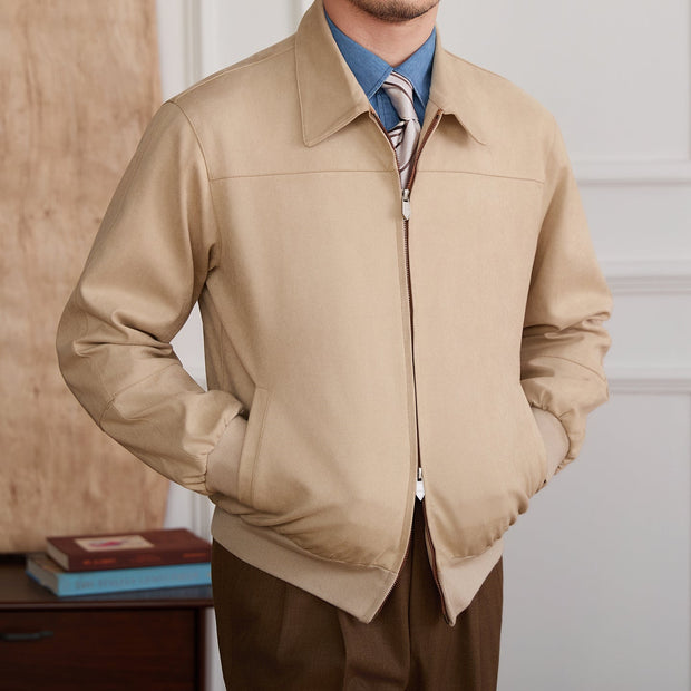 Jacke aus Kunstwildleder mit Reißverschluss