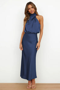 Esther Maxi Kleid - Blau im modernen Stil