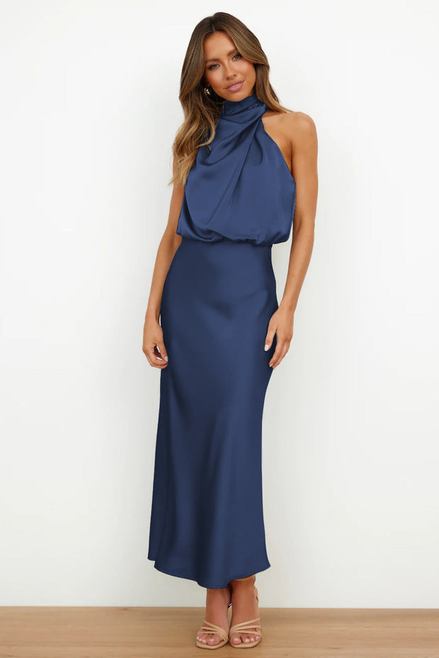 Esther Maxi Kleid - Blau im modernen Stil