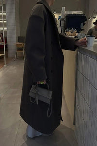 Winter Urban Pendler Mantel mit lockerem Schnitt im modernen Stil