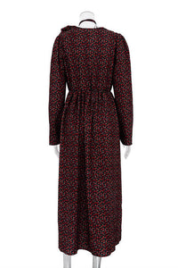 Bertha Blumen Midikleid mit V-Ausschnitt