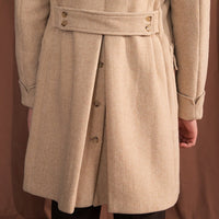Polohemd aus Wollmischung mit Fischgrätmuster im Vintage-Stil