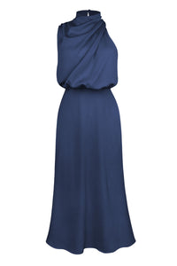 Esther Maxi Kleid - Blau im modernen Stil