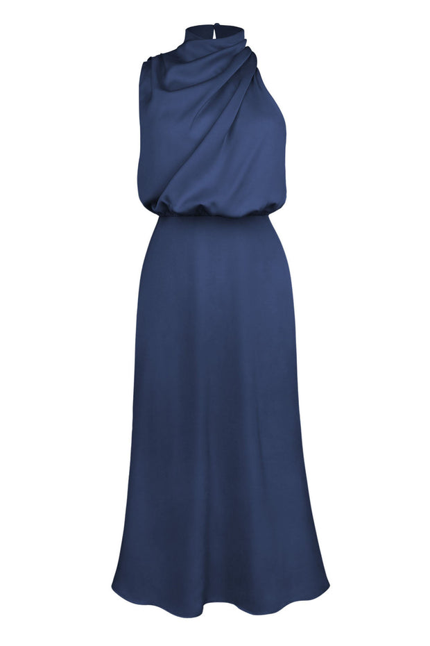 Esther Maxi Kleid - Blau im modernen Stil