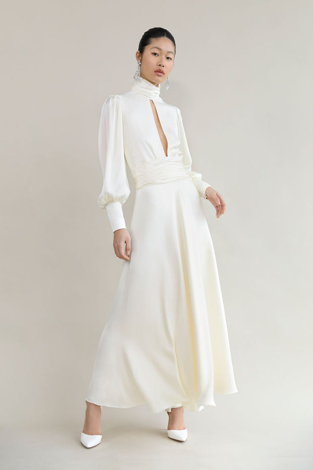 Galaxy Weißes Abendkleid im modernen Stil