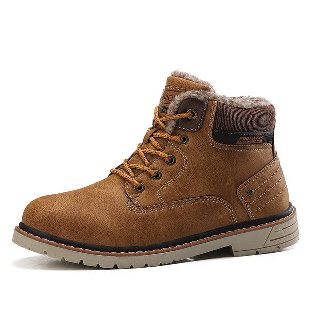 Herren Lederstiefel mit Thermofutter und rutschfester Sohle - Bale