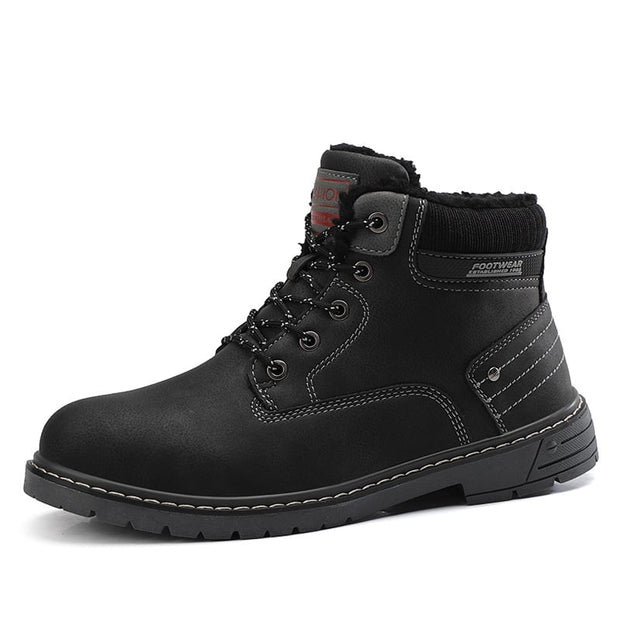 Herren Lederstiefel mit Thermofutter und rutschfester Sohle - Bale