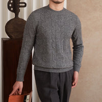 Pullover aus Wollmischung mit Zopfmuster