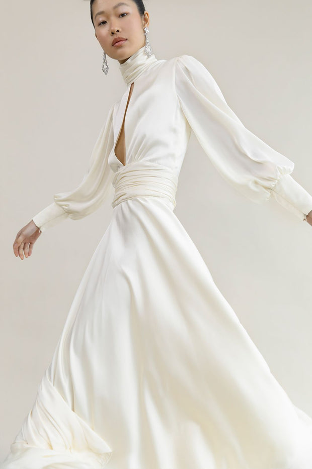 Galaxy Weißes Abendkleid im modernen Stil