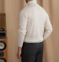 Pullover aus Wollmischung mit Rollkragen