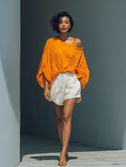 Orange und Off-Weiß