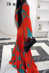 Aurora Plissiertes Langes Kleid