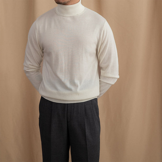 Pullover aus Wollmischung mit Rollkragen