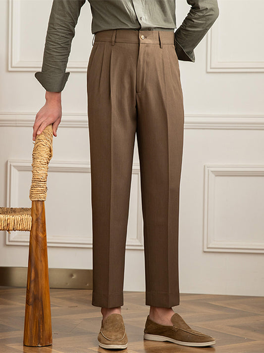 Elegante Winterhose mit hohem Bund und Bundfalten