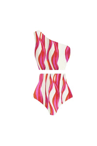 Neckholder-Badeanzug und Ein-Schulter-Bikini