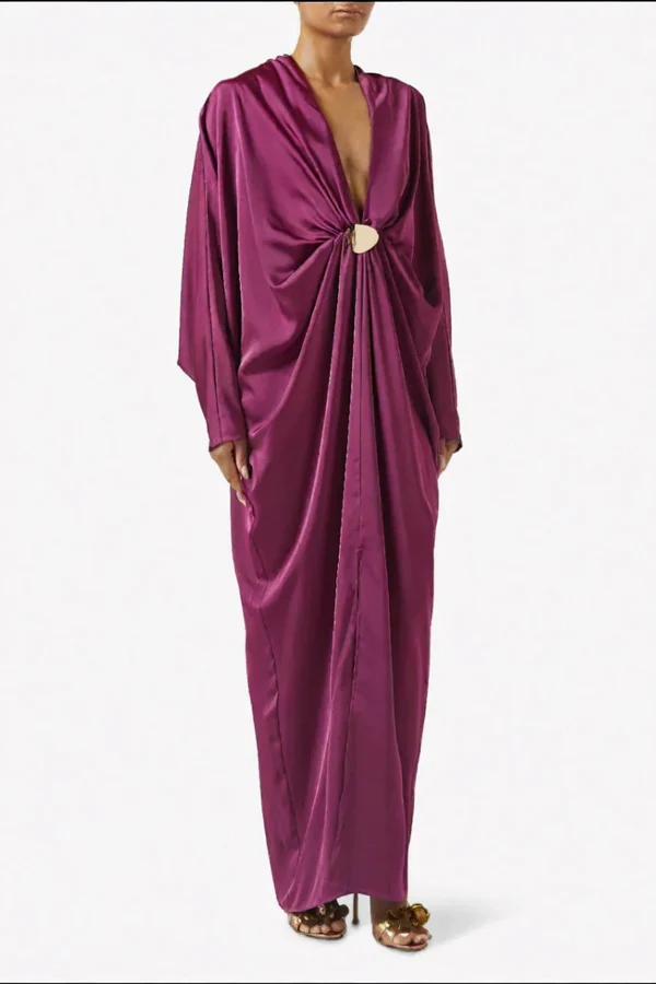 Belle – Plissiertes Maxikleid mit Farbverlauf