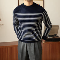 Pullover aus Wollmischung mit Streifenmuster