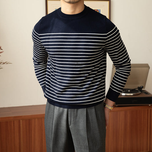 Pullover aus Wollmischung mit Streifenmuster