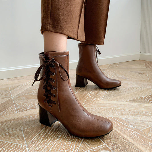 Vintage-Schnürstiefeletten - Nova